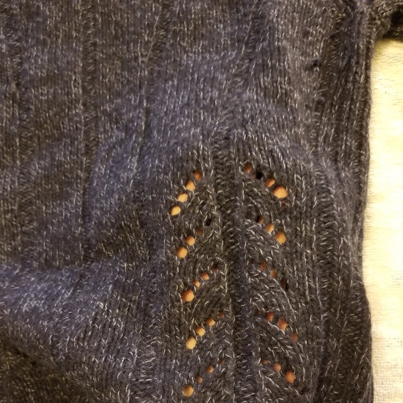 Express Dark Blue “Wide Neck” Sweater - Picture 5 of 9